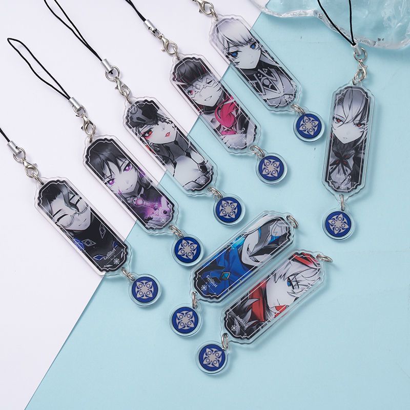 Phone Accessories Jewelry - 8pcs Anime Keychain Genshin Impact Fatui