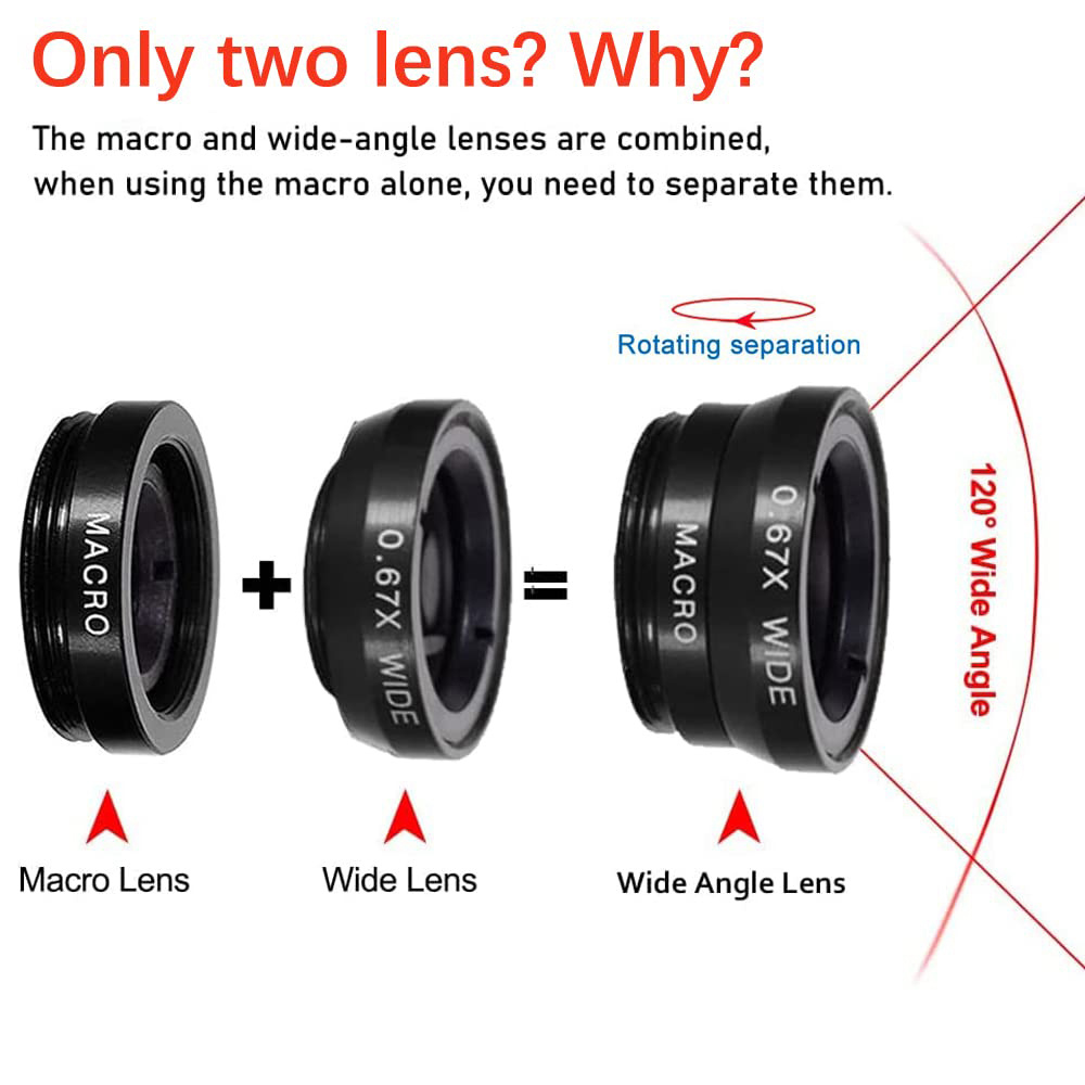 Universal 3 in 1 Fish Eye Lens - đánh giá và giá Lens Camera Clip