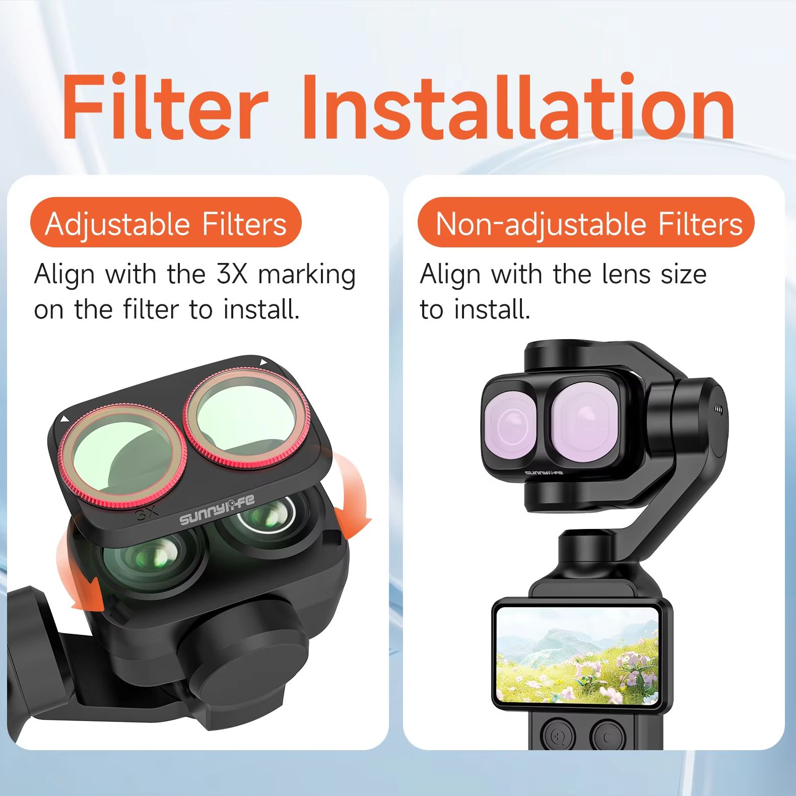 Lens Filter Kit for DJI Osmo P - đánh giá và giá Lens Camera Clip