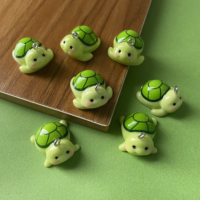10pcs Funny Green Turtle Resin - đánh giá và giá Phone Accessories Jewelry