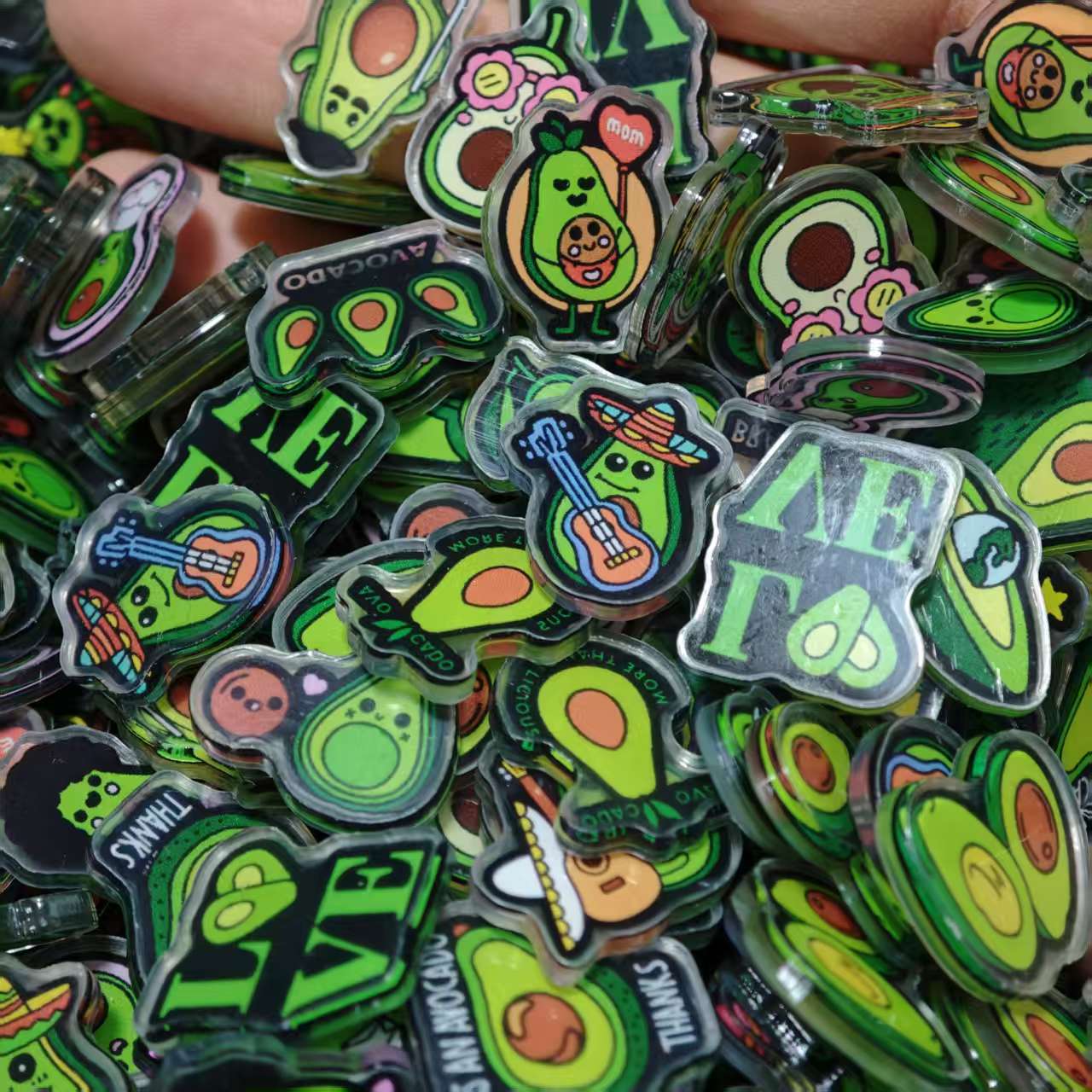 50pcs/set Avocado  Acrylic She - đánh giá và giá Phone Accessories Images