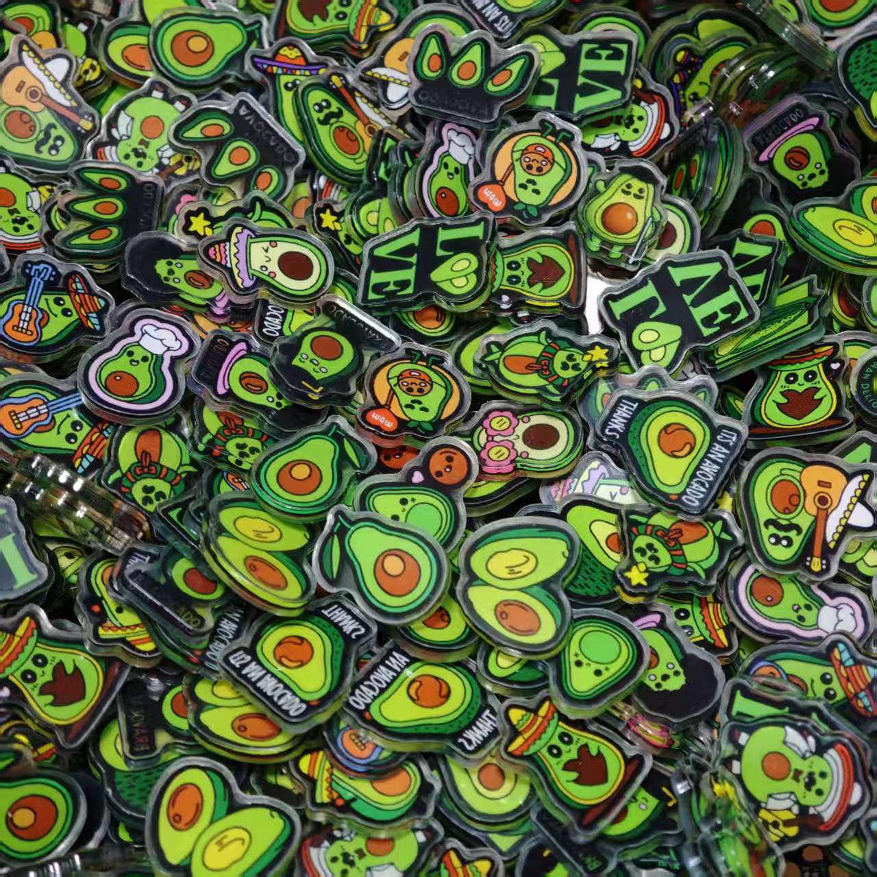 50pcs/set Avocado  Acrylic She - đánh giá và giá Phone Accessories Images