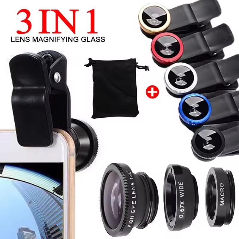 3 In 1 Fisheye Phone Lens 0.67 - đánh giá và giá Lens Camera Clip
