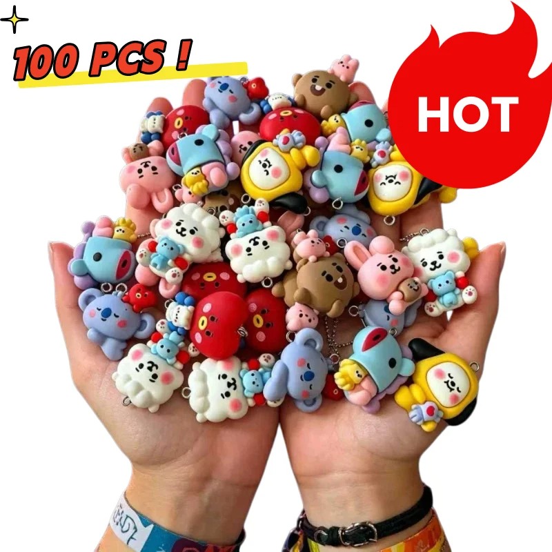 7pcs BT21 Resin Cartoon Charm  - đánh giá và giá Phone Accessories Jewelry