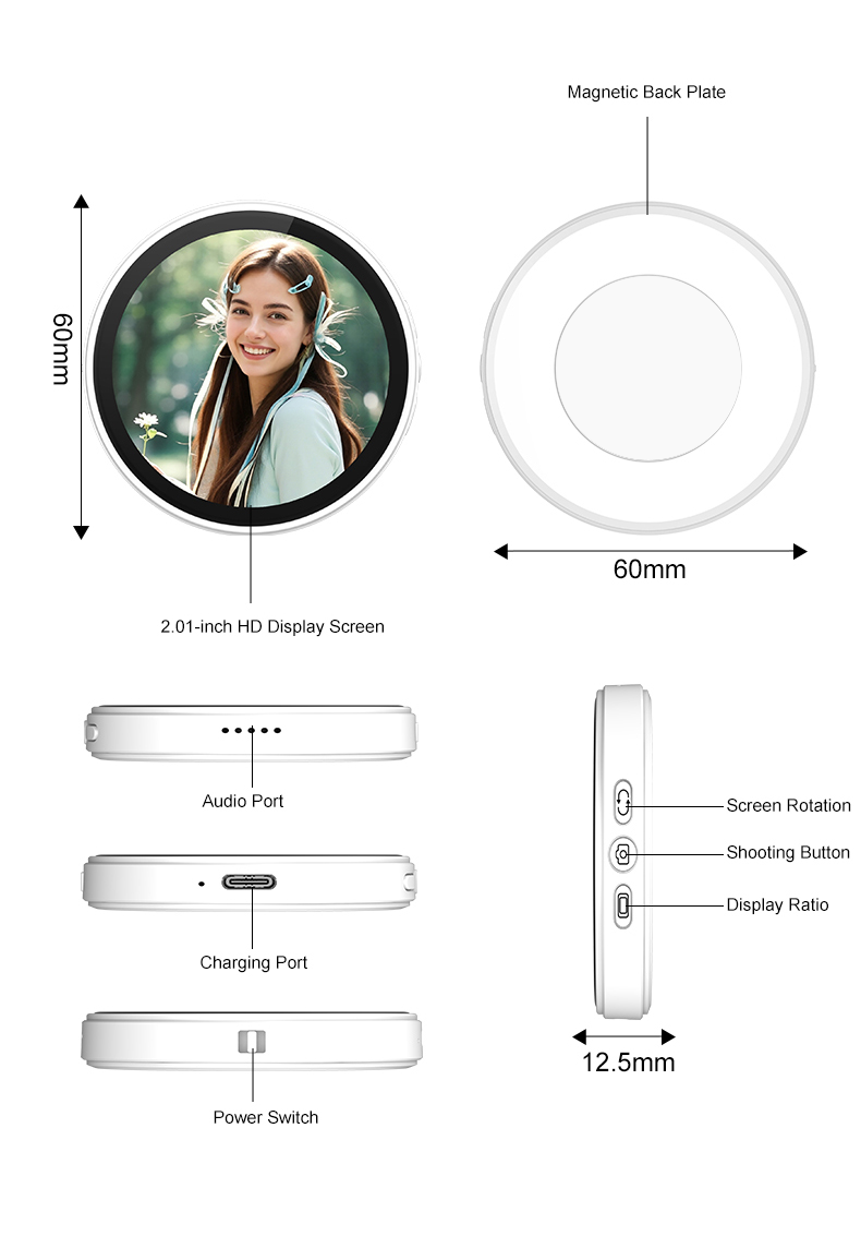 Magnetic Selfie Monitor Screen - đánh giá và giá Phone Accessories Video