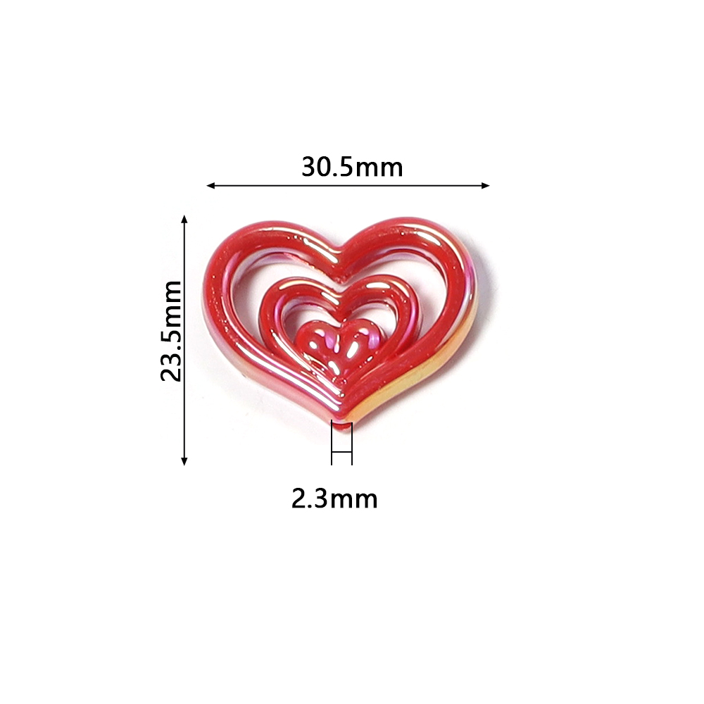 5pcs Acrylic Hollow Heart Bead - đánh giá và giá Phone Accessories Jewelry