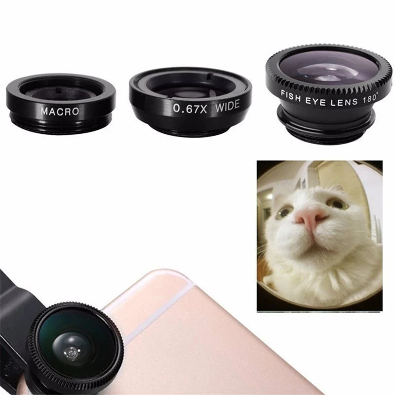 3in1 Fisheye Wide Angle Micro  - đánh giá và giá Lens Camera Clip